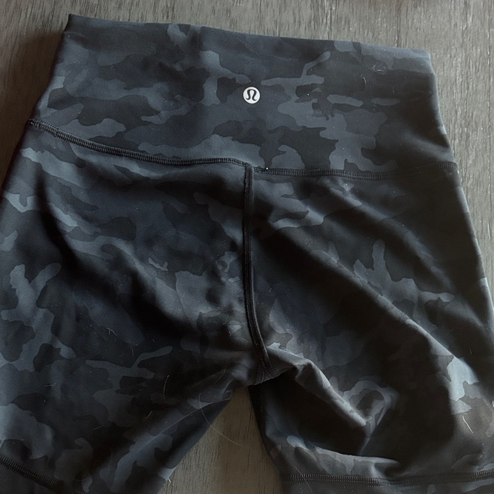 lululemon athletica Black Camo biker shorts